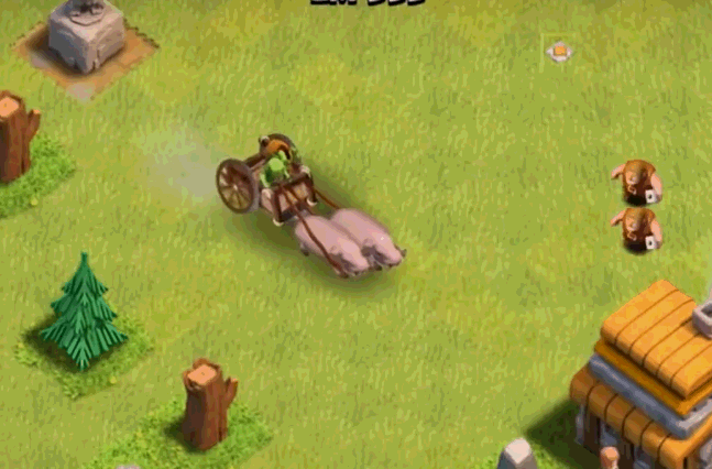 部落冲突放假后的建筑工人躺在大本营上晒太阳好惬意